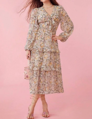 Rochie medie SHEIN, floral print