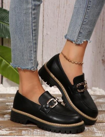 
						Mocasini SHEIN, negru