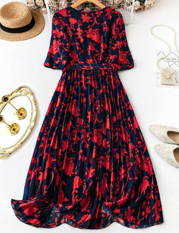 Rochie medie SHEIN CURVE, bleumarin
