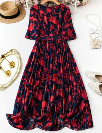 Rochie medie SHEIN CURVE, bleumarin Albastru