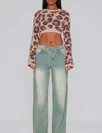 Top PRETTYLITTLETHING, animal print