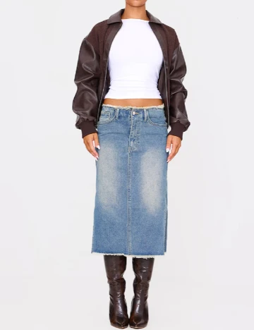 Fusta PRETTYLITTLETHING, albastru