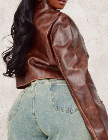 Jacheta PRETTYLITTLETHING Plus Size, maro Maro
