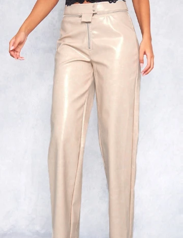 Pantaloni PRETTYLITTLETHING, crem