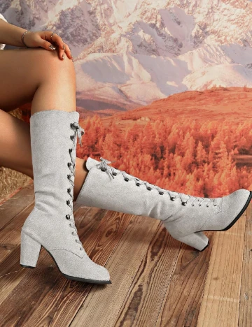 Cizme SHEIN, gri Gri