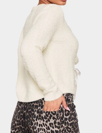 Cardigan PRETTYLITTLETHING, ecru