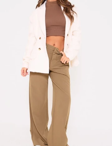 Sacou PRETTYLITTLETHING, alb Alb