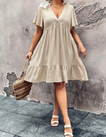 Rochie scurta SHEIN CURVE, crem Crem