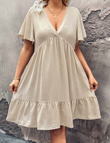 Rochie scurta SHEIN CURVE, crem