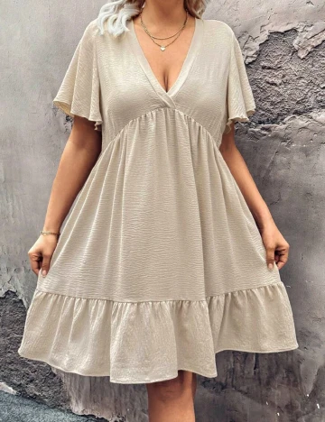 Rochie scurta SHEIN CURVE, crem Crem