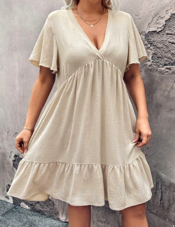 Rochie scurta SHEIN CURVE, crem