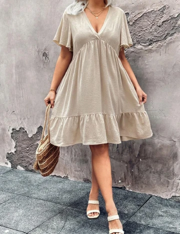 Rochie scurta SHEIN CURVE, crem Crem