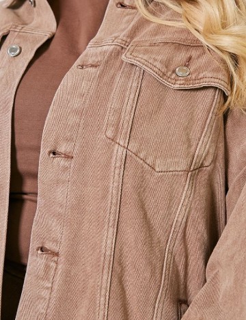 Jacheta Oversize PRETTYLITTLETHING Plus Size, maro
