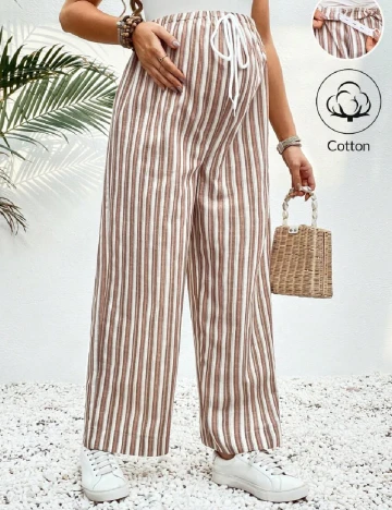 Pantaloni SHEIN Maternity, maro