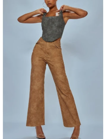 Pantaloni PRETTYLITTLETHING, maro