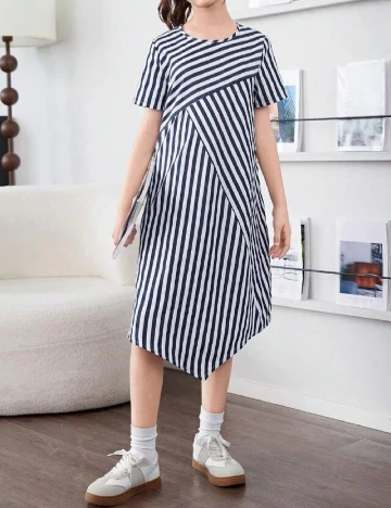 Rochie Shein Kids, alb/albastru
