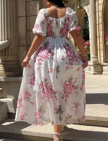 Rochie lunga SHEIN CURVE, floral print