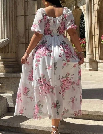 Rochie lunga SHEIN CURVE, floral print Floral print