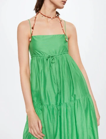 Rochie medie Mango, verde Verde