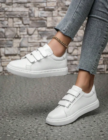 Adidasi SHEIN, alb Alb