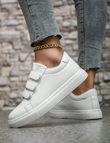 Adidasi SHEIN, alb Alb