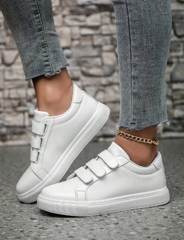 Adidasi SHEIN, alb Alb