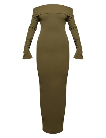 Rochie lunga PRETTYLITTLETHING, verde Verde