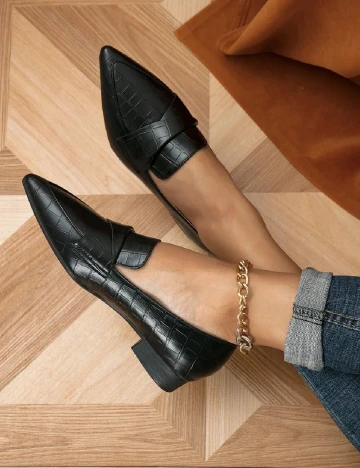 Balerini SHEIN, negru Negru