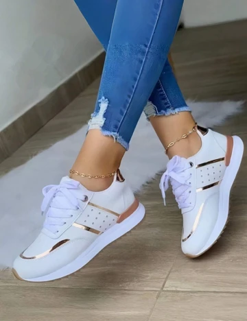 Adidasi SHEIN, alb Alb