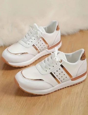 Adidasi SHEIN, alb Alb