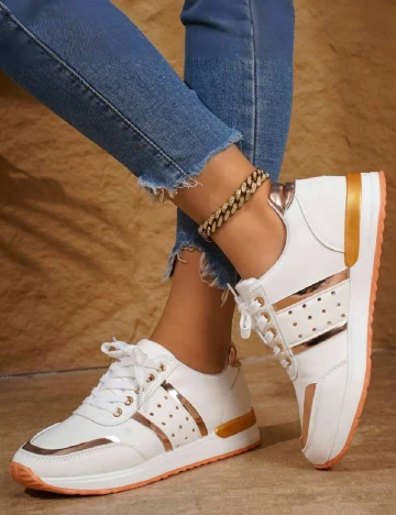 Adidasi SHEIN, alb Alb