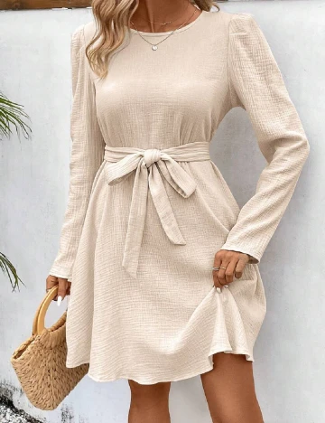 Rochie scurta SHEIN, crem