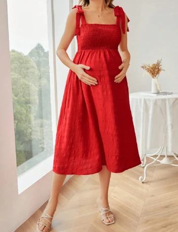 Rochie medie SHEIN Maternity, rosu