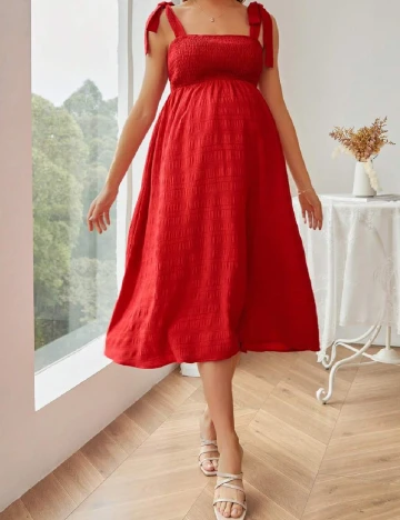 Rochie medie SHEIN Maternity, rosu