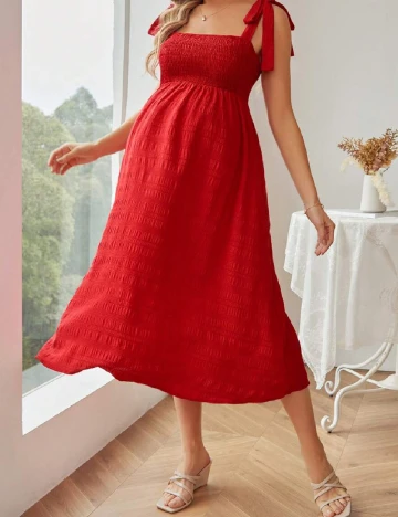 Rochie medie SHEIN Maternity, rosu