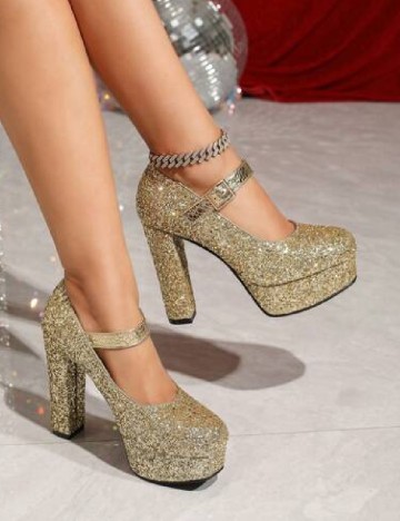 
						Pantofi SHEIN, auriu