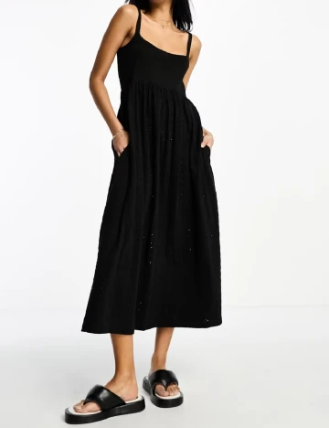 Rochie medie ASOS, negru Negru