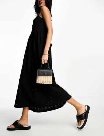 Rochie medie ASOS, negru Negru