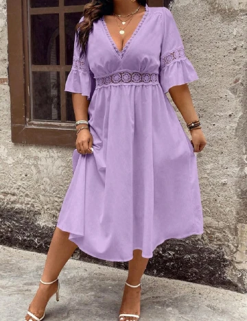 Rochie lunga SHEIN CURVE, roz