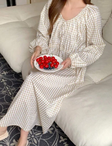 Rochie lunga Dazy, crem Crem