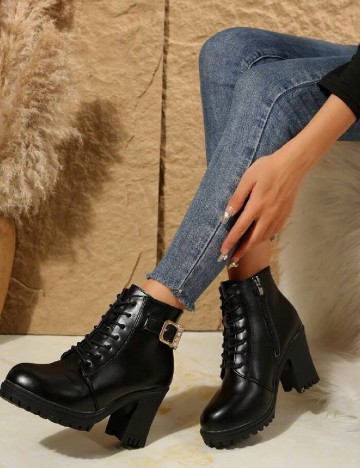 Botine SHEIN, negru