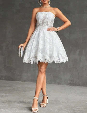 Rochie scurta SHEIN, alb