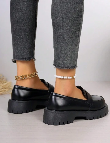 Mocasini SHEIN, negru Negru