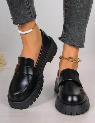 Mocasini SHEIN, negru Negru