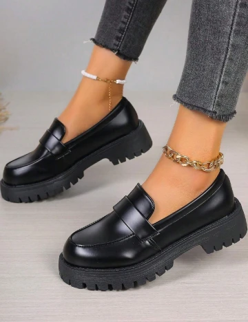 Mocasini SHEIN, negru Negru