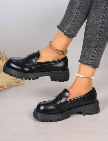 Mocasini SHEIN, negru Negru