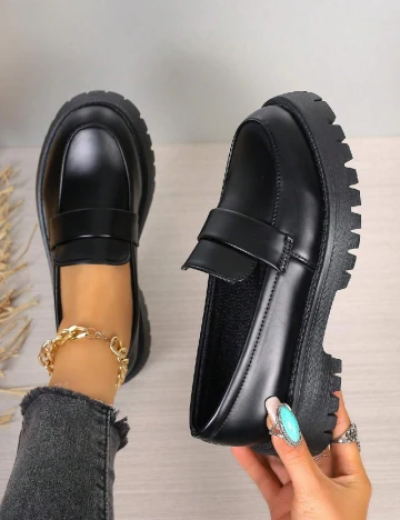 Mocasini SHEIN, negru Negru