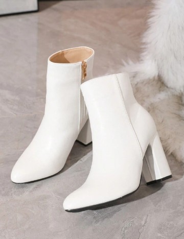 Botine SHEIN, alb