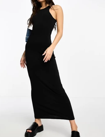 Rochie lunga Stradivarius, negru Negru