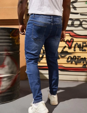 Blugi SHEIN Plus Size Men, albastru Albastru
